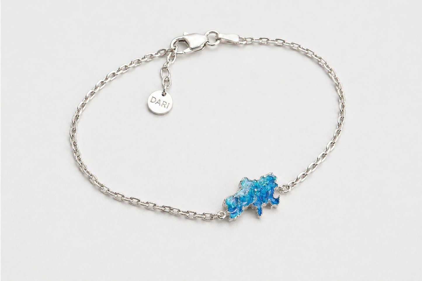 Bracelet "United" (15 mm) textured with enamel