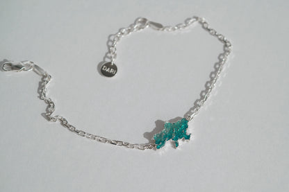 Bracelet "United" (15 mm) textured with enamel
