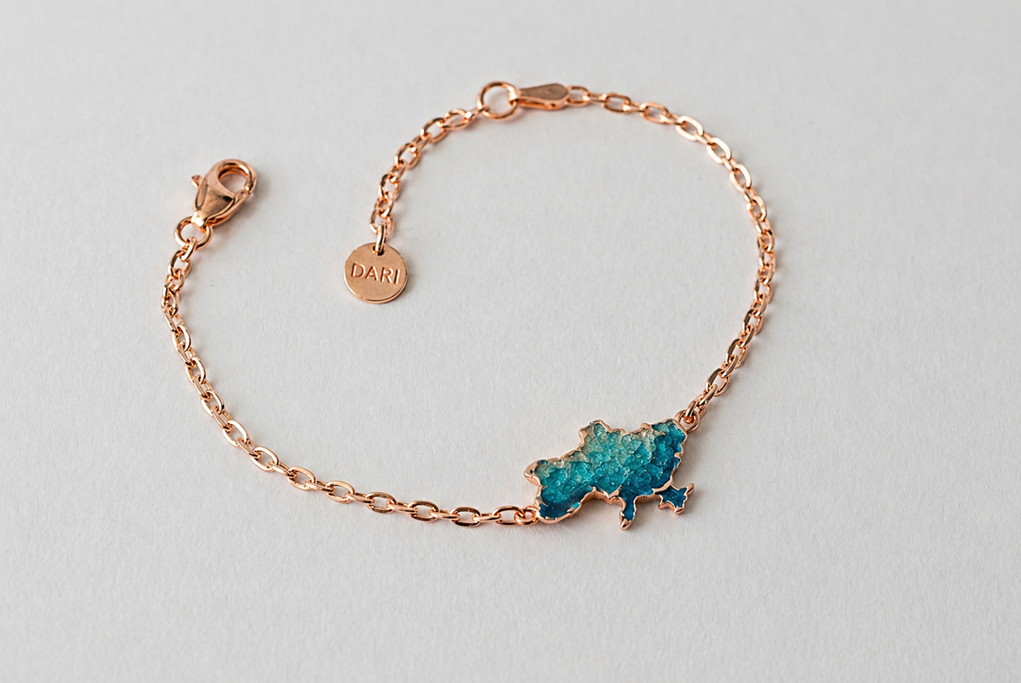 Bracelet "United" (15 mm) textured with enamel