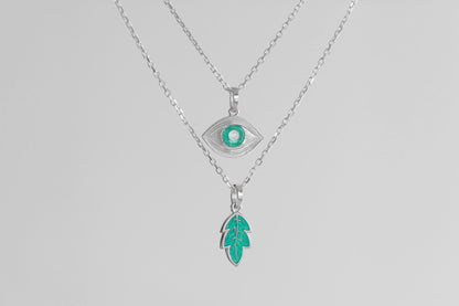 Pendant on the neck "View of my forest" (15 mm)