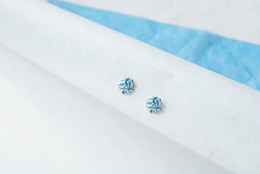 Stud earrings "Water ripple"