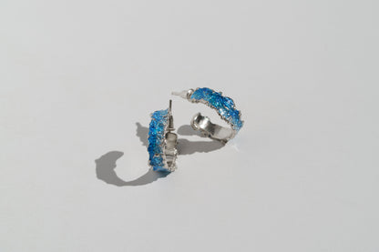 Congo earrings "Wave" (6 mm/15 mm) blue