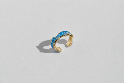 Cuff "Wave" (4 mm) blue