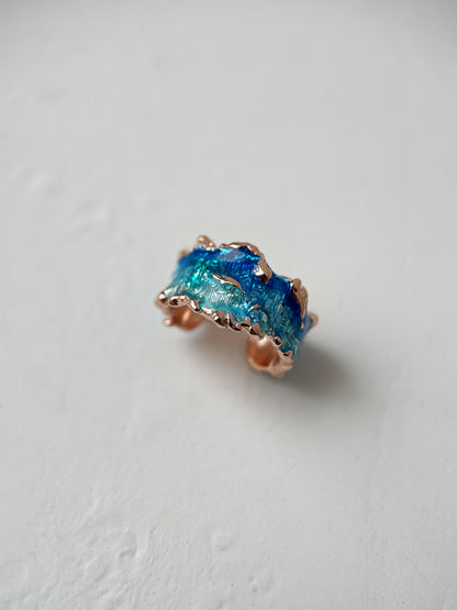 Cuff "Wave" (6 mm) blue