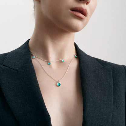 Necklace "Seas" emerald