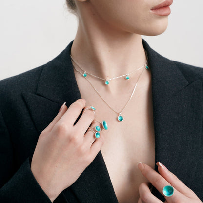 Necklace "Seas" emerald