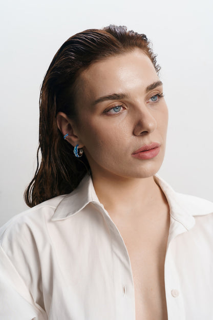 Cuff "Wave" (4 mm) blue