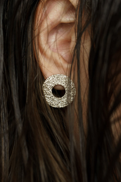 Earrings-discs "Sand circle" (20 mm)