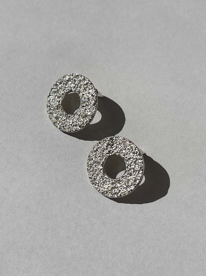 Earrings-discs "Sand circle" (20 mm)