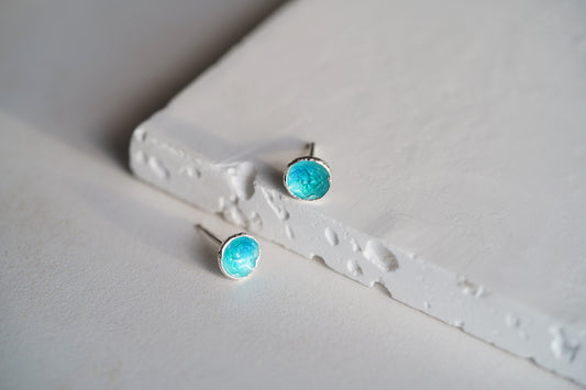 Earrings "Sea" (6 mm) emerald