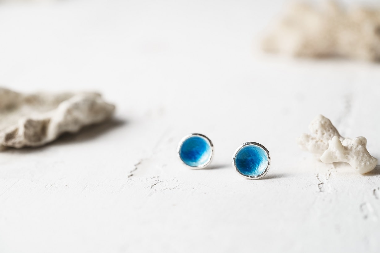 Earrings "SEA" (9 mm)