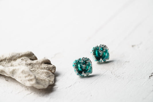 Earrings "Storm" emerald