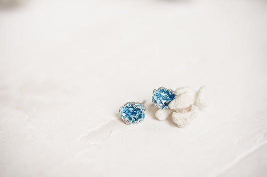 Earrings "Storm" mini blue