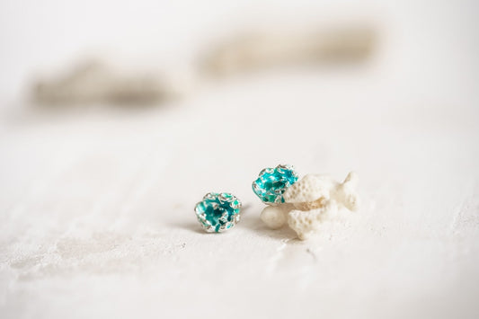 Earrings "Storm" mini emerald