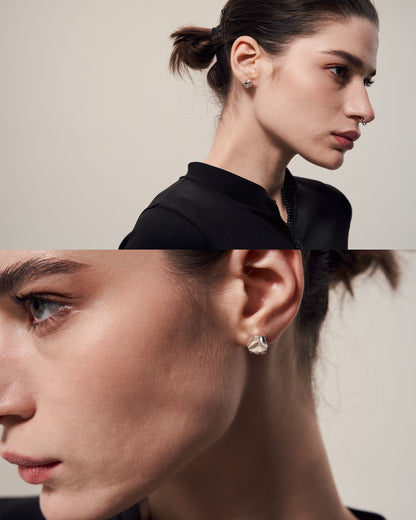 Earrings "Anthracite" (10 mm)