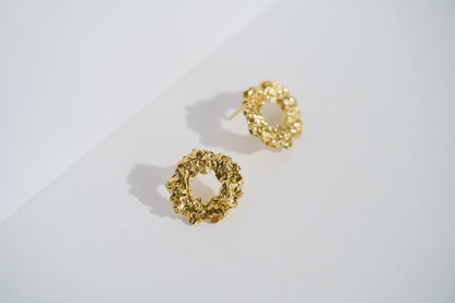 Stud earrings "Asteroid cluster"