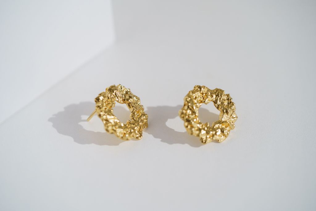Stud earrings "Asteroid cluster"