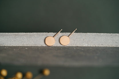 Stud earrings "COIN"