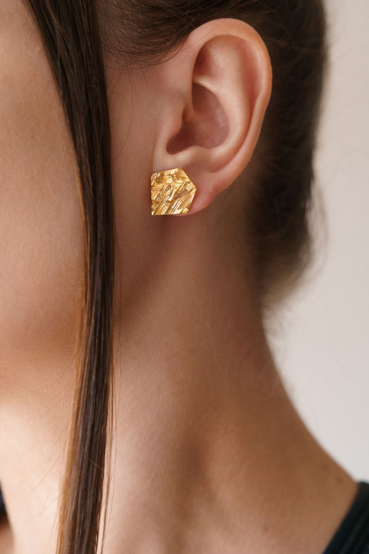 Earrings “Crushed Ice” (14×14 mm)