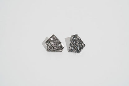 Earrings “Crushed Ice” (17×20 mm) blackened