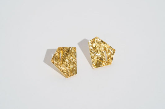 Earrings “Crushed Ice” (17×20 mm) with gilding