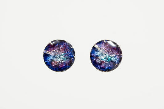 Disc earrings "Universe" (10 mm)