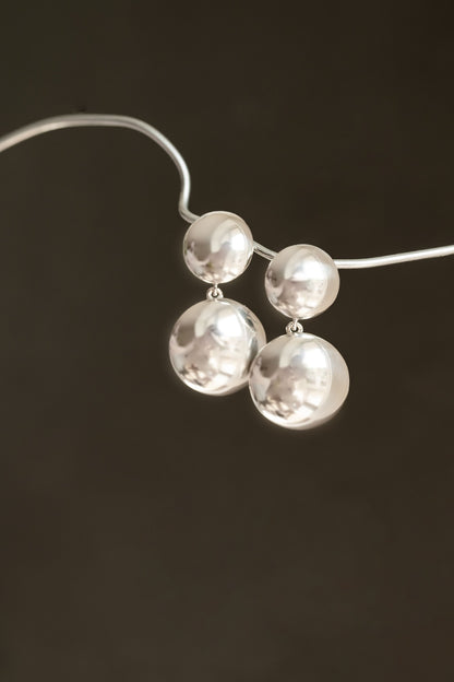 Earrings "DOUBLE SPHERE"