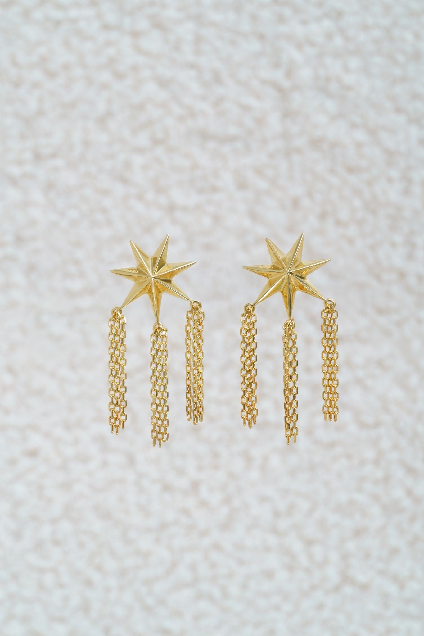 Earrings "Guiding Star" with chains