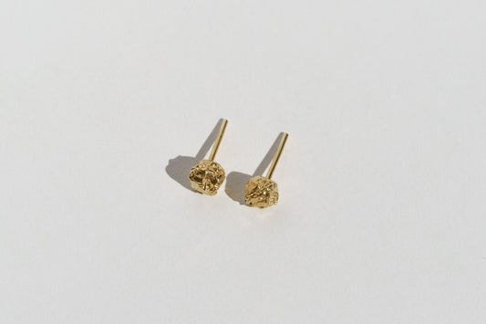Stud earrings "Meteor" with gilding