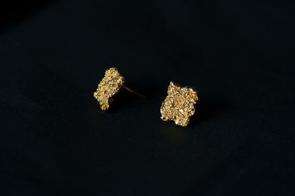 Stud earrings "Sand" (8x10 mm)
