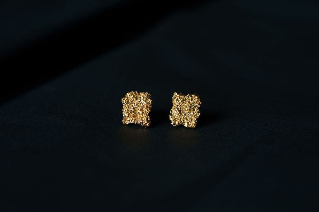 Stud earrings "Sand" (8x10 mm)