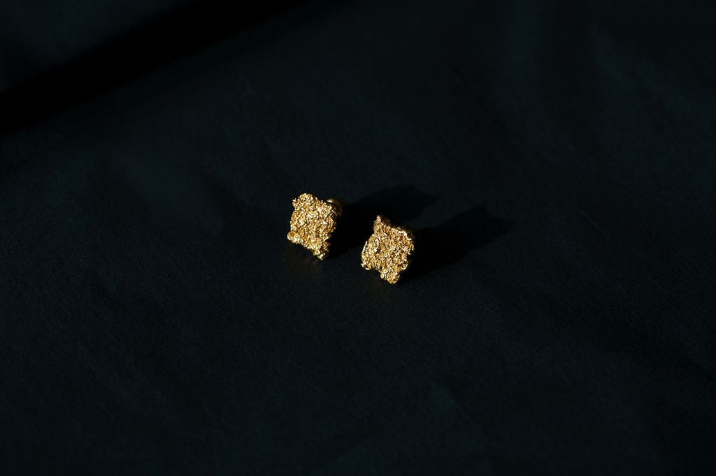 Stud earrings "Sand" (8x10 mm)
