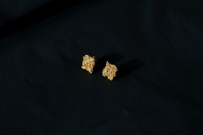 Stud earrings "Sand" (8x10 mm)