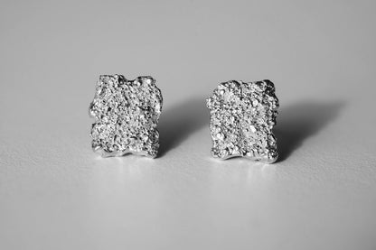 Stud earrings "Sand" (8x10 mm)