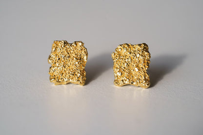 Stud earrings "Sand" (8x10 mm)