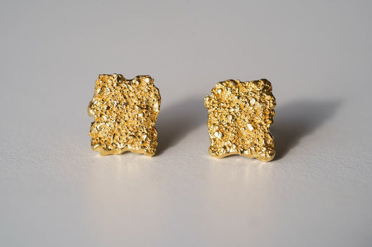 Stud earrings "Sand" (8x10 mm)