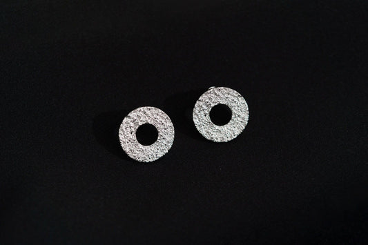 Earrings-discs "Sand circle" (20 mm)