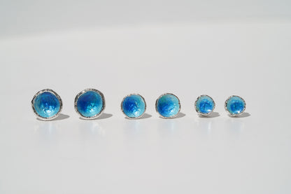 Earrings "Sea" (9 mm) blue