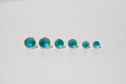 Earrings "Sea" (9 mm) emerald