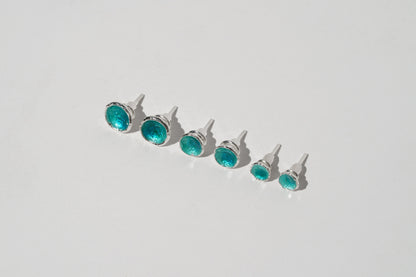 Earrings "Sea" (9 mm) emerald