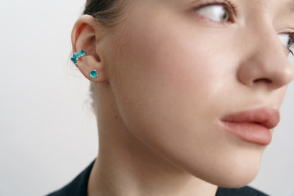 Cuff "Wave" (6 mm) emerald