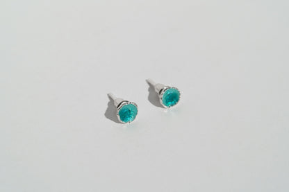 Earrings "Sea" (7,5 mm) emerald