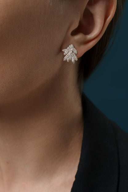 Earrings “Spruce Branch” light