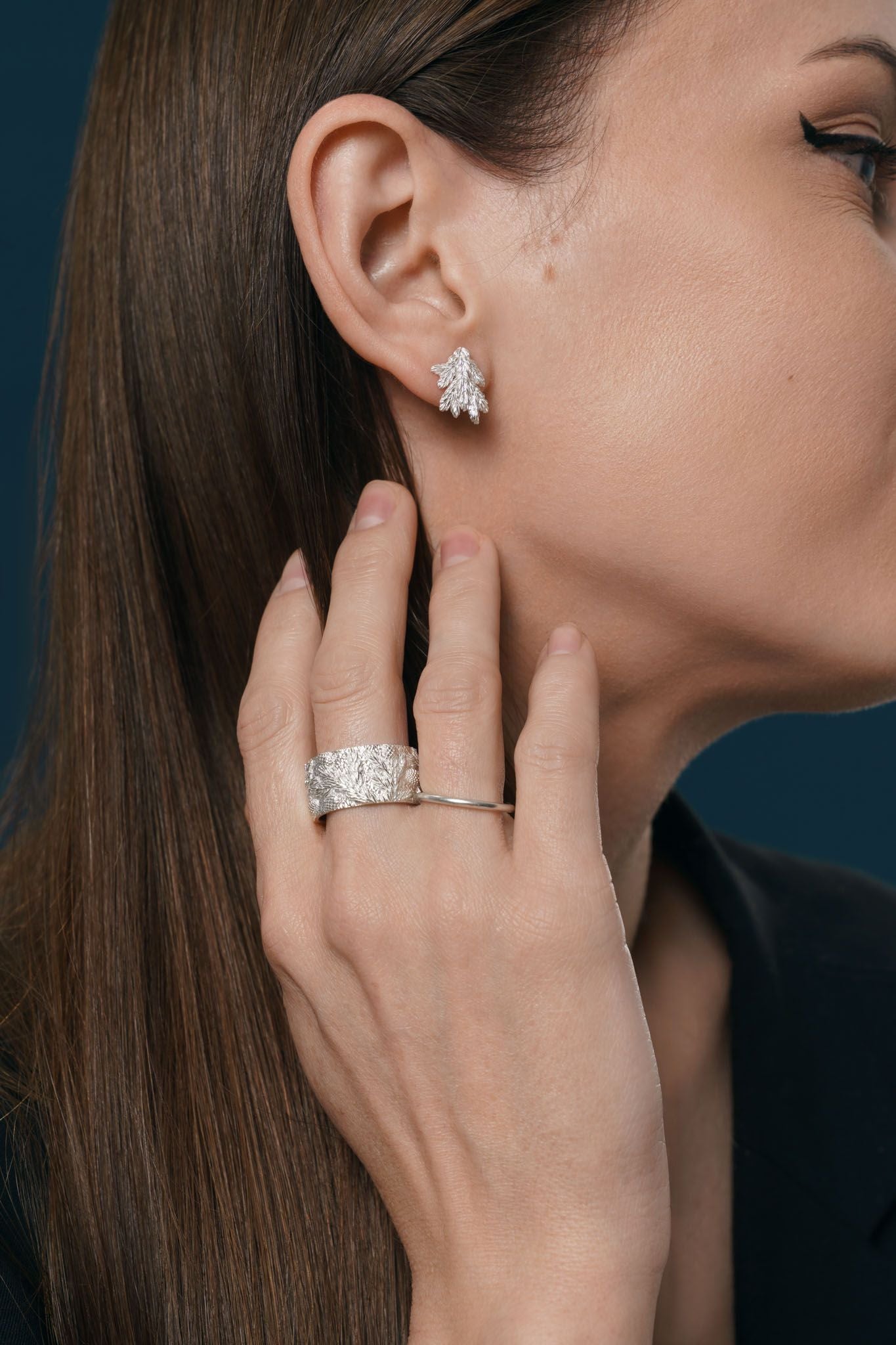 Earrings “Spruce Branch” light