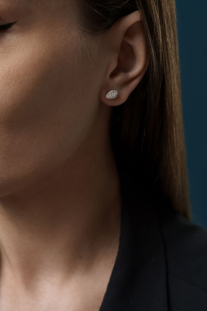 Set of earrings “Spruce Branch and Cone” light