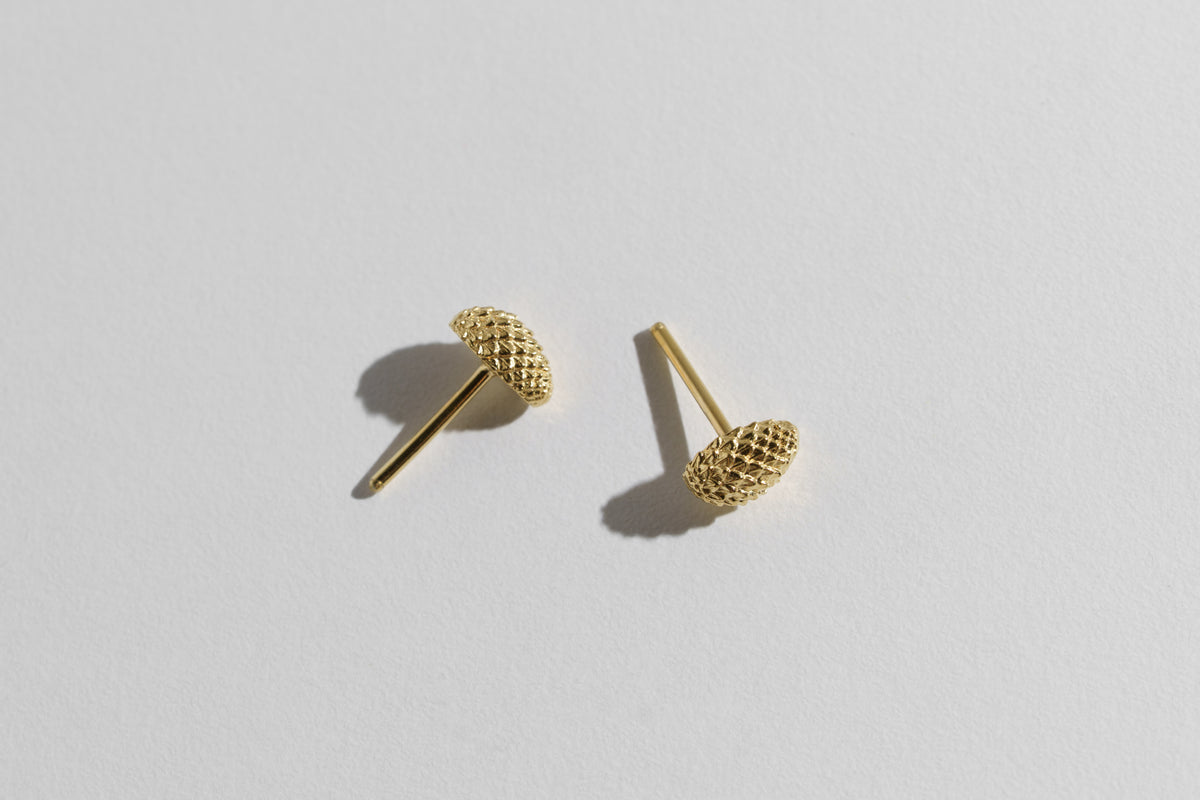 Earrings “Spruce cone” with gilding
