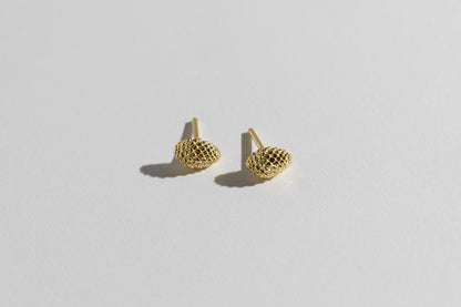 Earrings “Spruce cone” with gilding