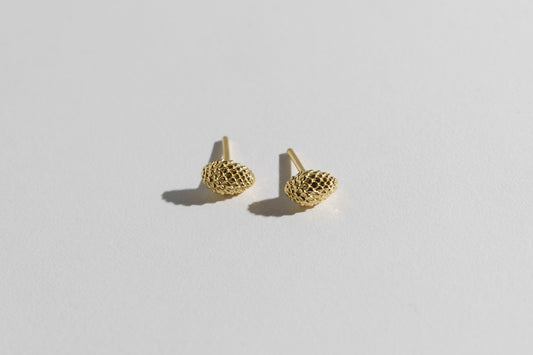 Earrings “Spruce cone” with gilding
