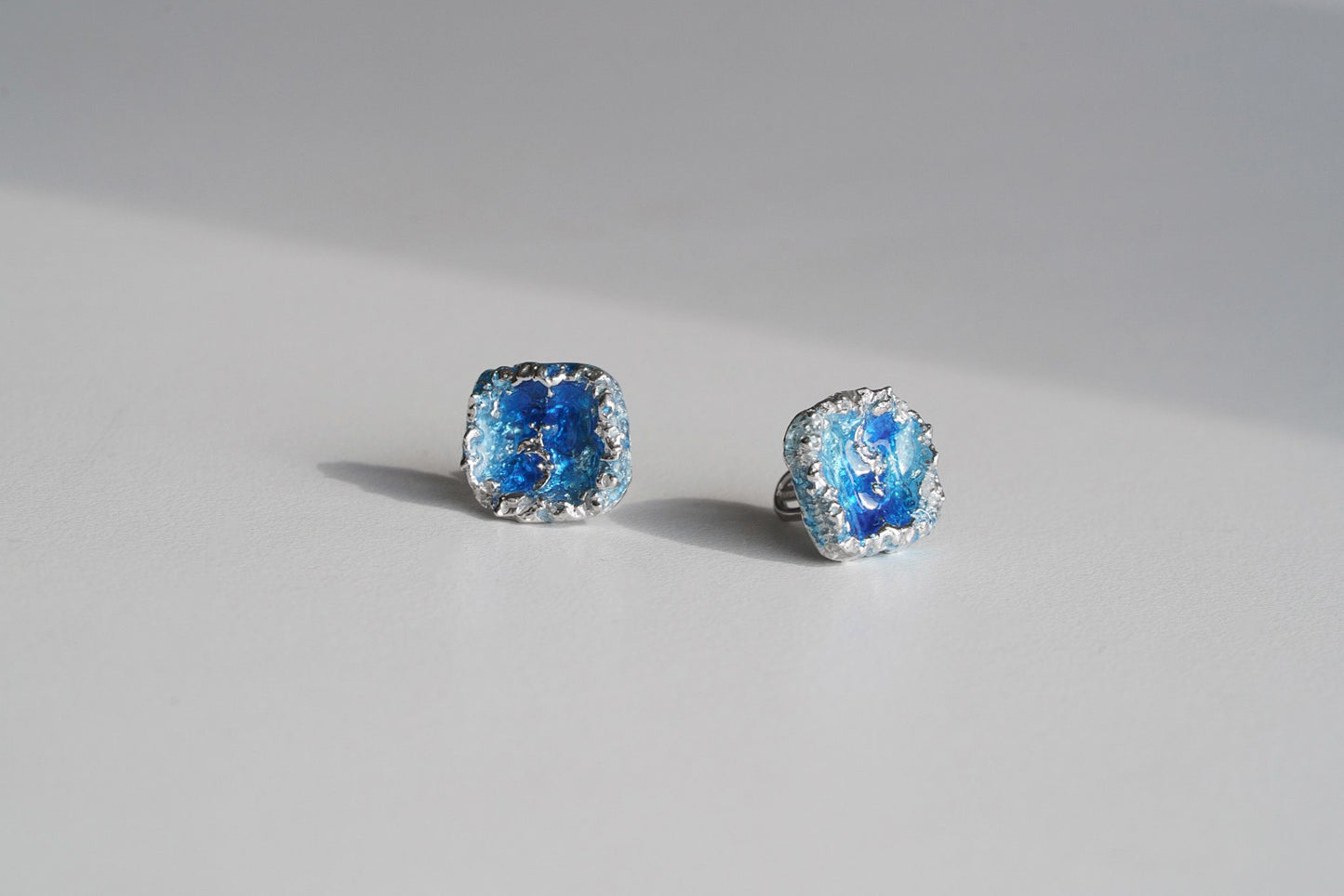 Earrings "Storm" blue
