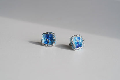 Earrings "Storm" blue